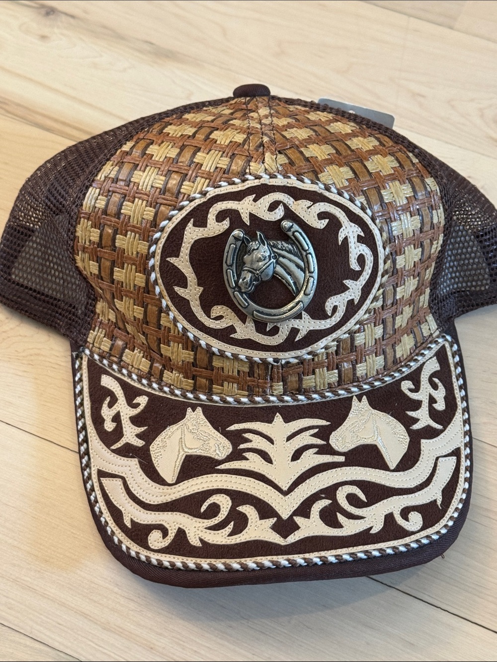 Western Horse Woven Rope Snapback Hat Cap-New-Unisex